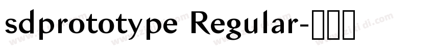 sdprototype Regular字体转换